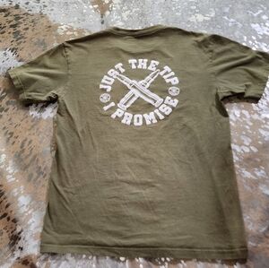 Men's Olive Graphic Tee with Bold Print